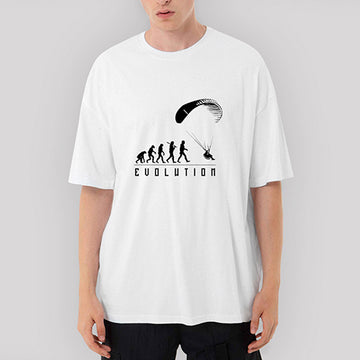 Paracuthe Evolution Oversize Beyaz Tişört