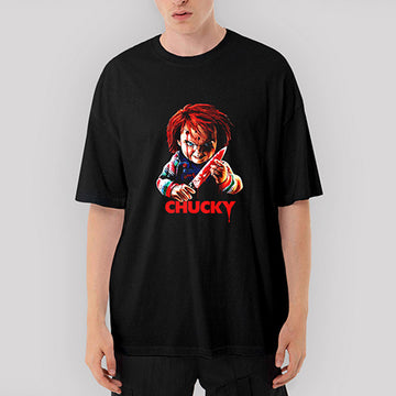 Chucky Murderer Oversize Siyah Tişört