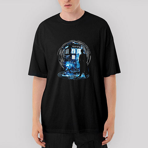 Doctor Who Box Oversize Siyah Tişört