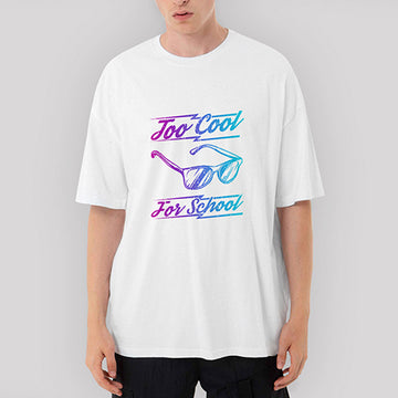 Too Cool For Shcool Oversize Beyaz Tişört