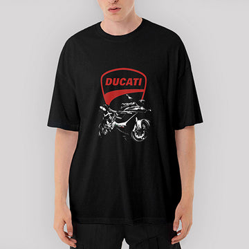 Ducati 848 Evo Black Oversize Siyah Tişört