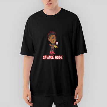 21 Savage Mode Oversize Siyah Tişört
