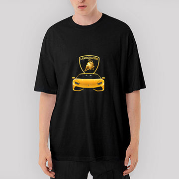 Lamborghini Huracan Oversize Siyah Tişört