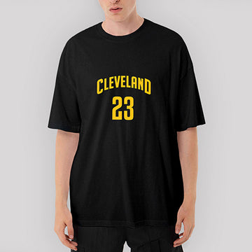 Cleveland 23 Oversize Siyah Tişört