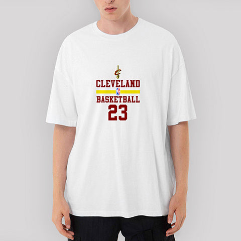 Cleveland Basketball Oversize Beyaz Tişört