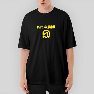 Khabib Logo Oversize Siyah Tişört