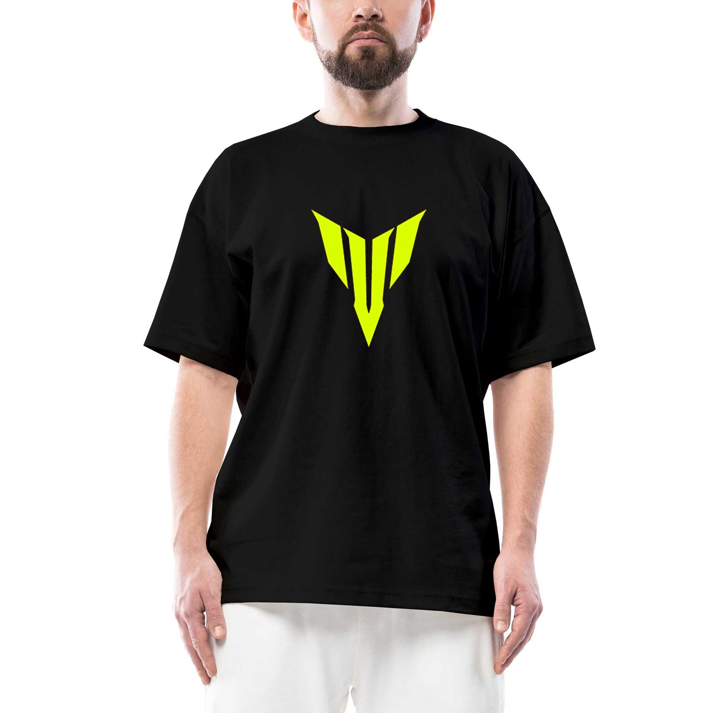 İndirimli Yamaha Neon Logo Oversize Siyah Tişört