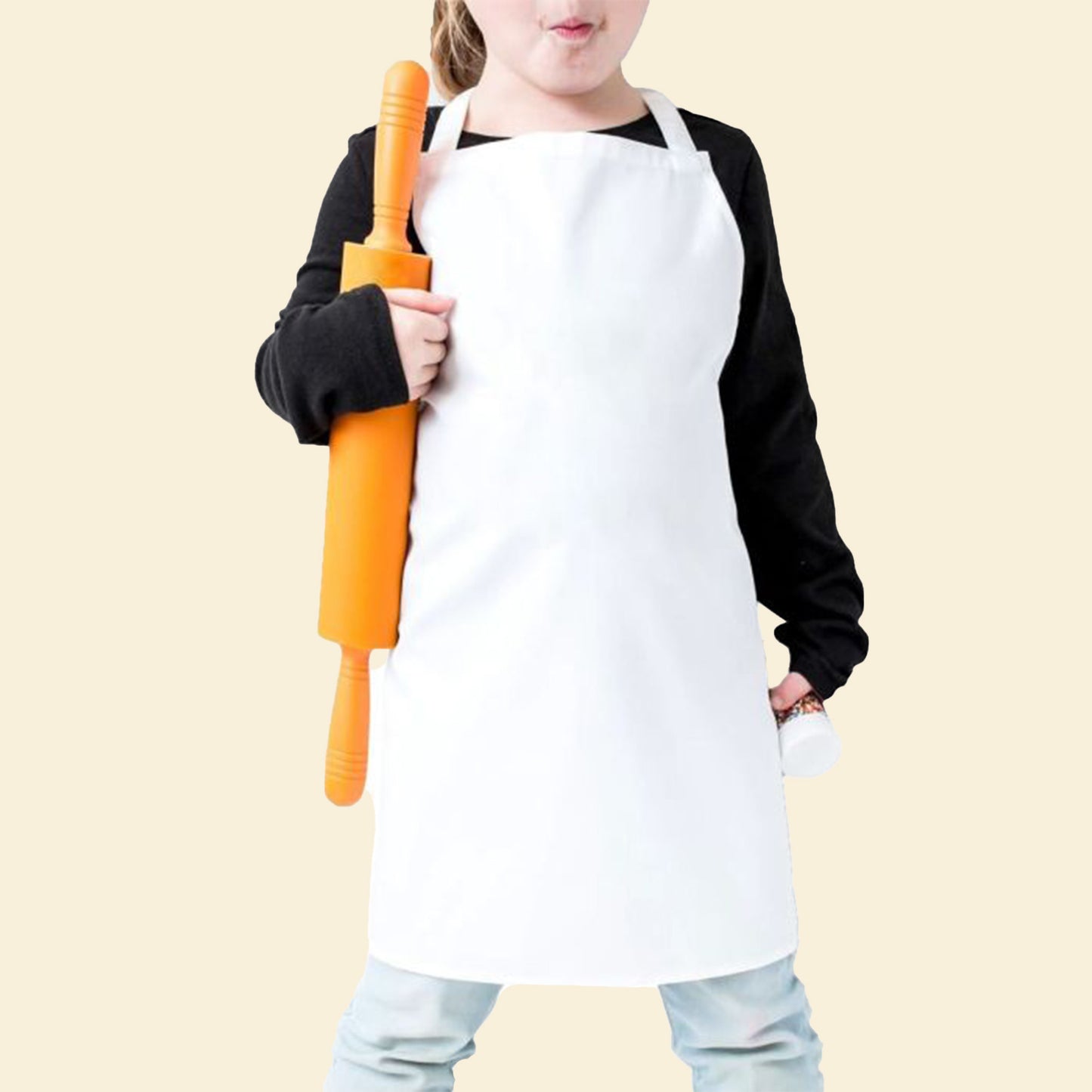 Mutfak Önlüğü Çocuk Beyaz Renk