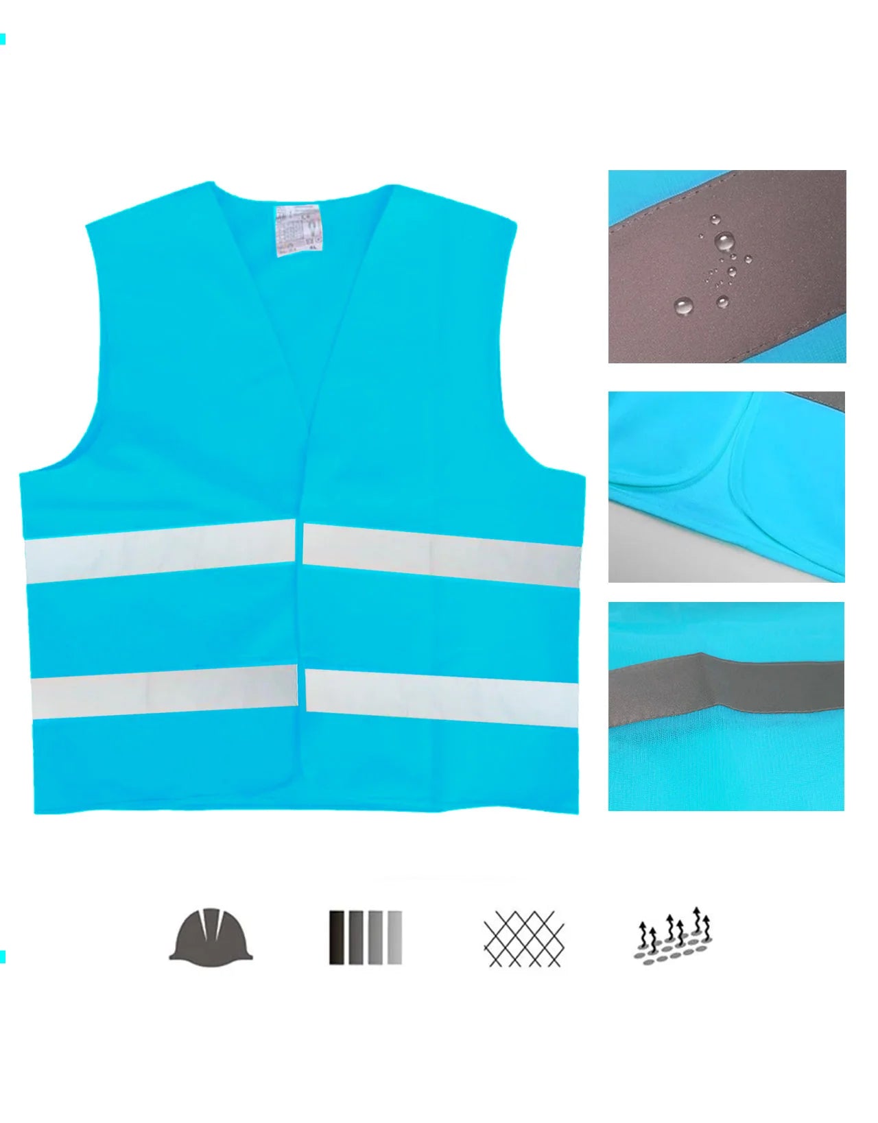 İkaz Yeleği Mavi Reflektörlü