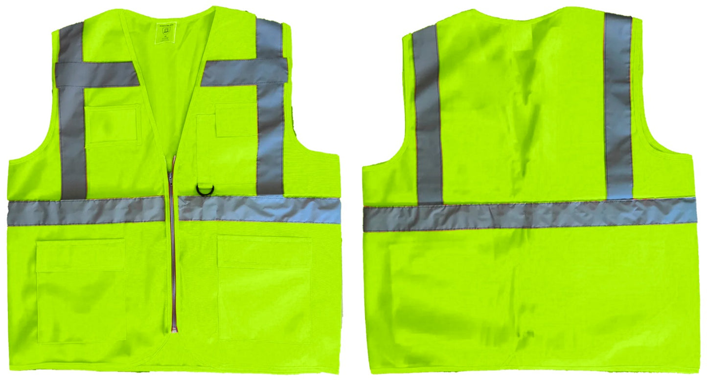 Mühendis Yeleği Yeşil Reflektörlü