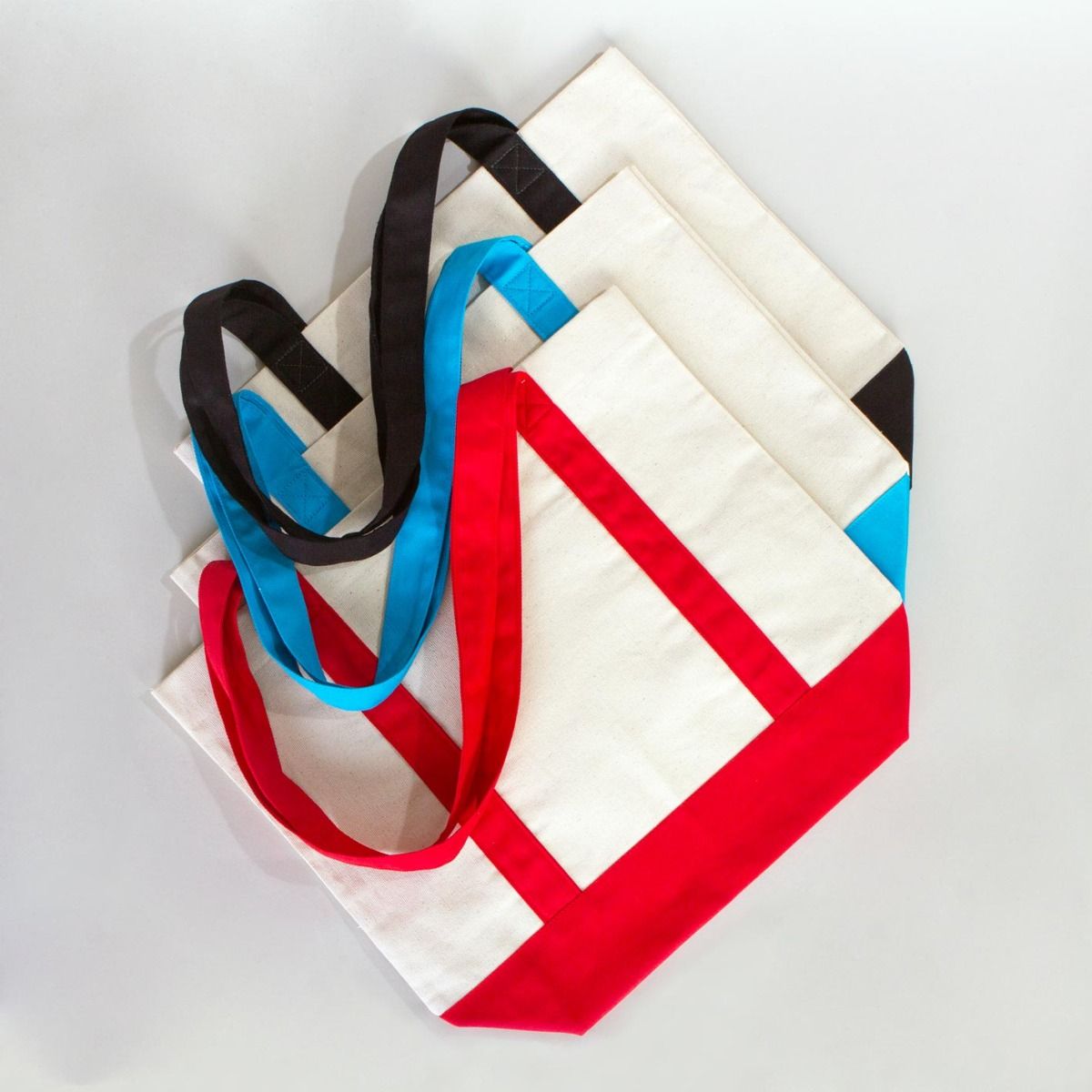 Trend Kanvas Çanta 40x35x12cm - Kırmızı Renkli Kulp