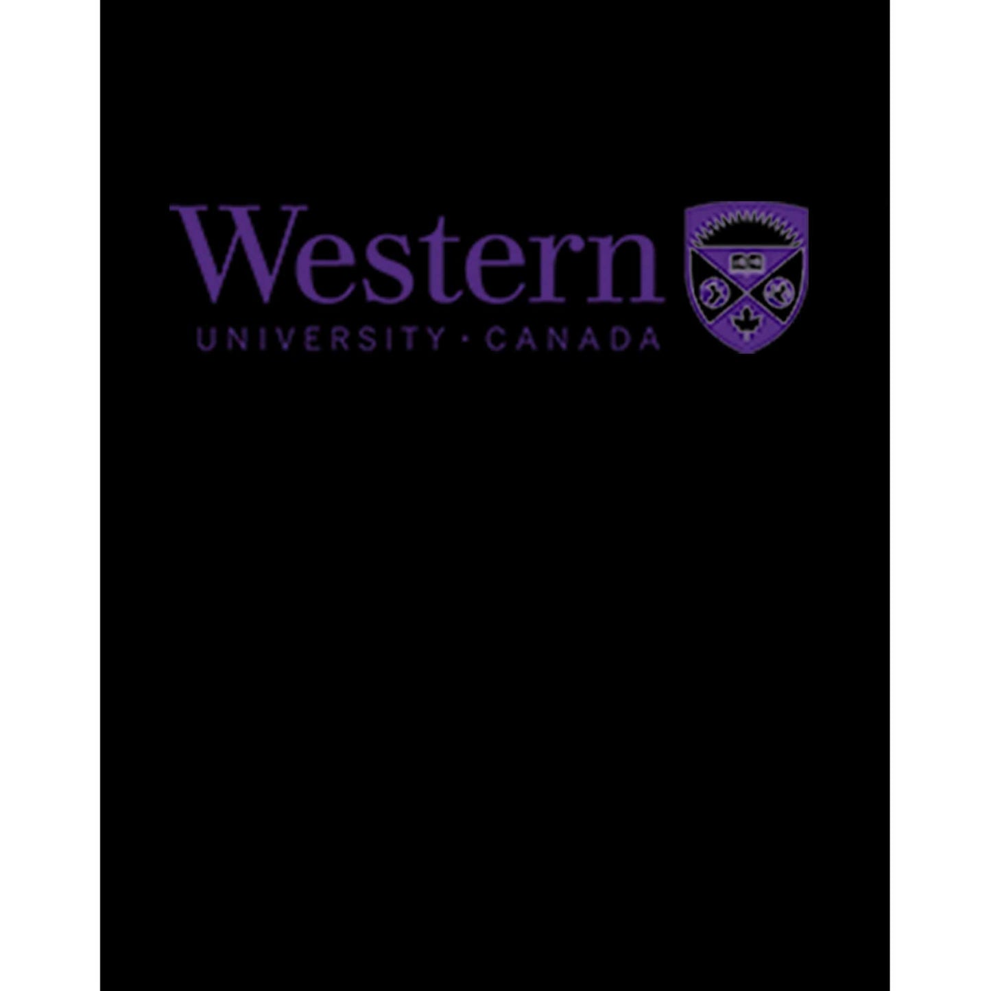 Western University Purple Logo Büyük Sırt Patch Yama