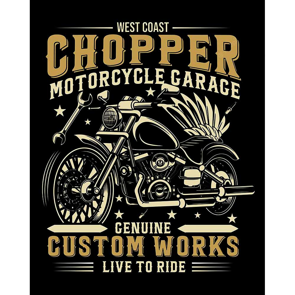 West Coast Chopper Motorcycle Büyük Sırt Patch Yama