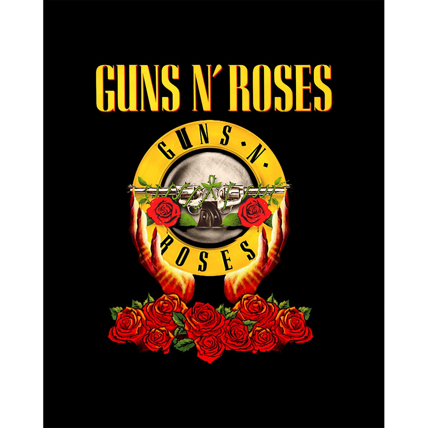 Guns N Roses Hands and Light Siyah Büyük Sırt Patch Yama