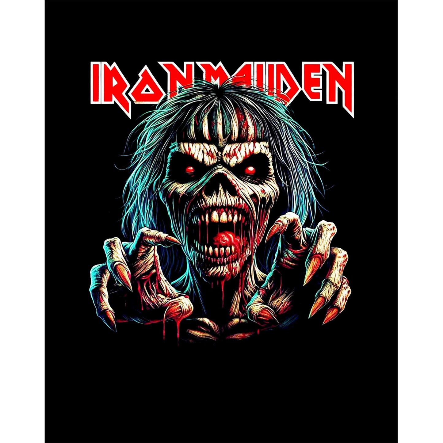 Iron Maiden Zombie Siyah Büyük Sırt Patch Yama