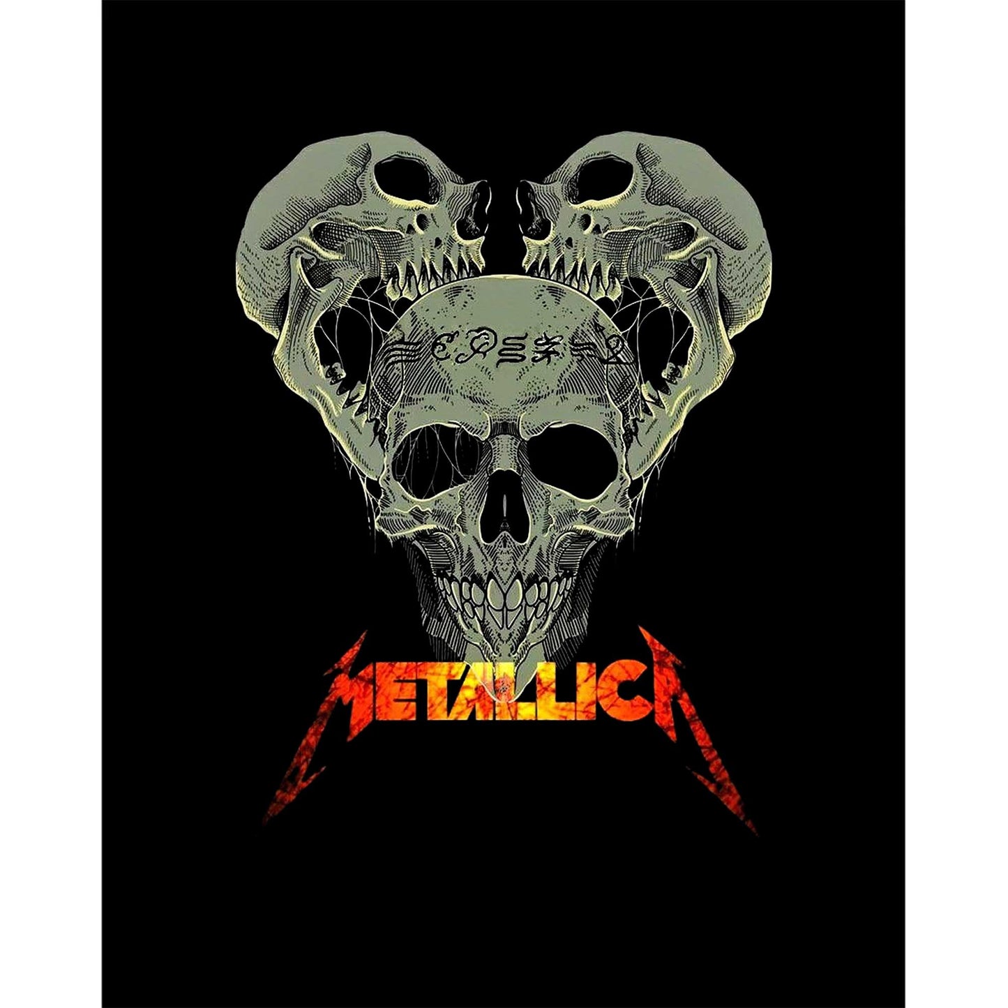 Metallica 3 Dry Heads Siyah Büyük Sırt Patch Yama
