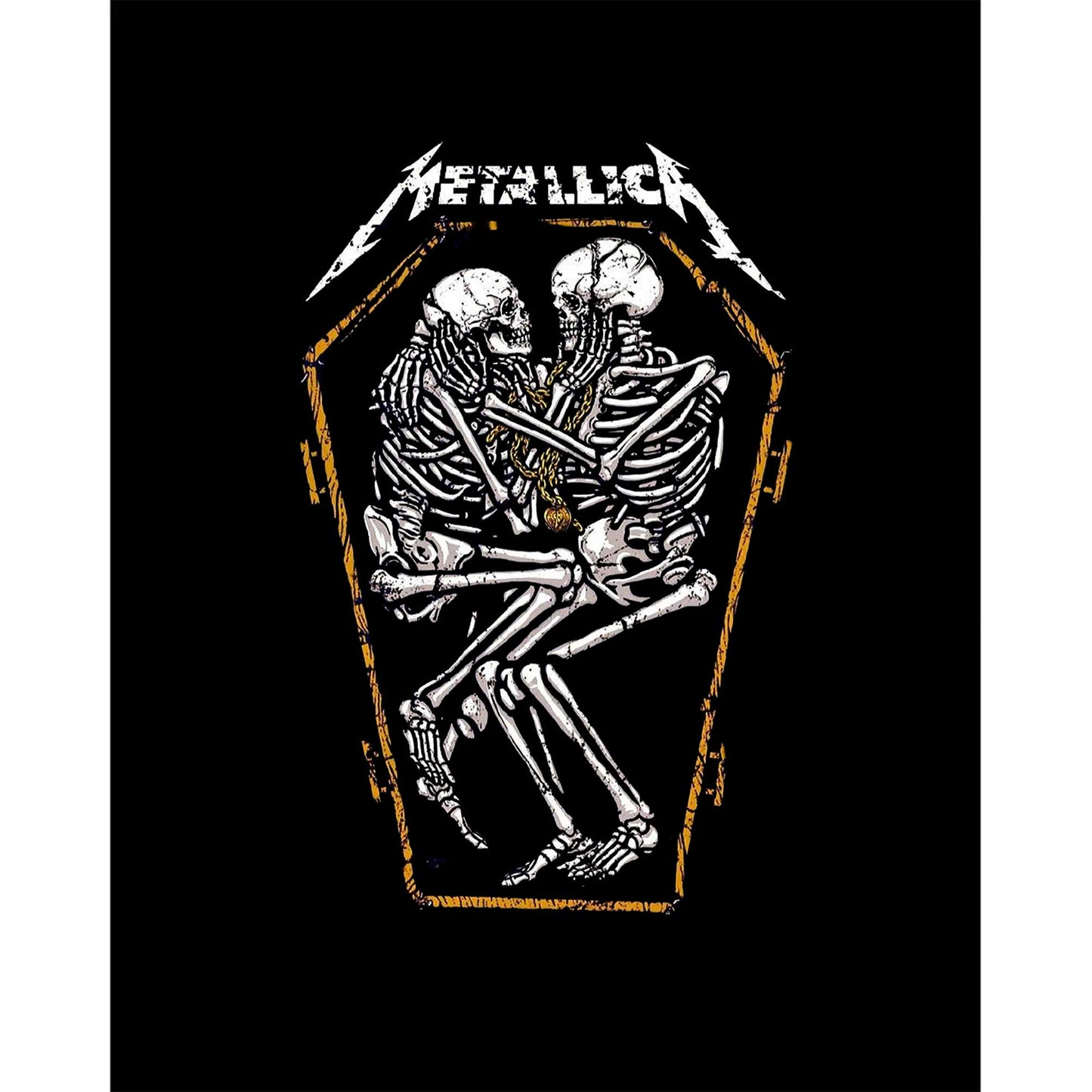 Metallica Grave Two Skeletons Siyah Büyük Sırt Patch Yama