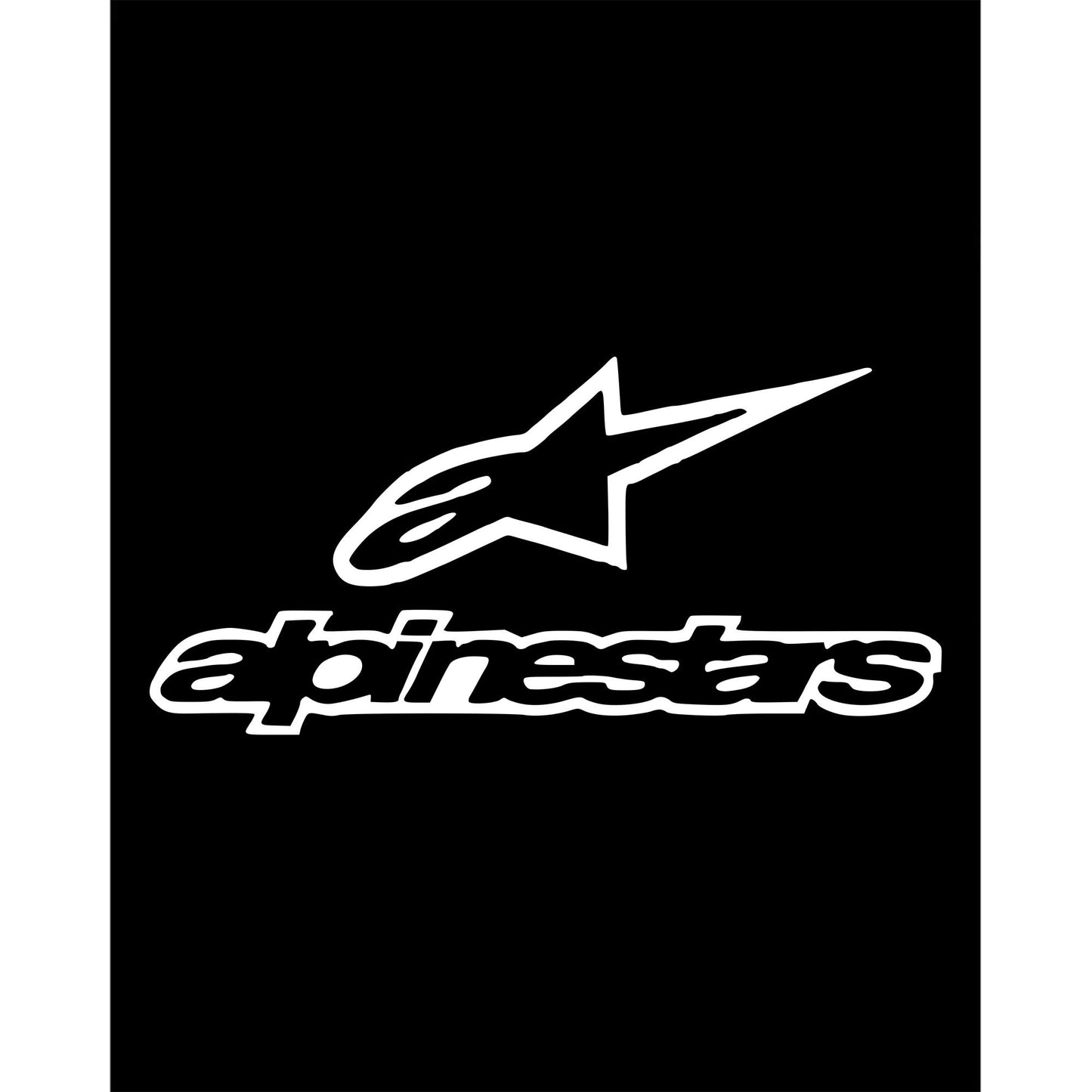 Alpinestars Logo Text Büyük Sırt Patch Yama