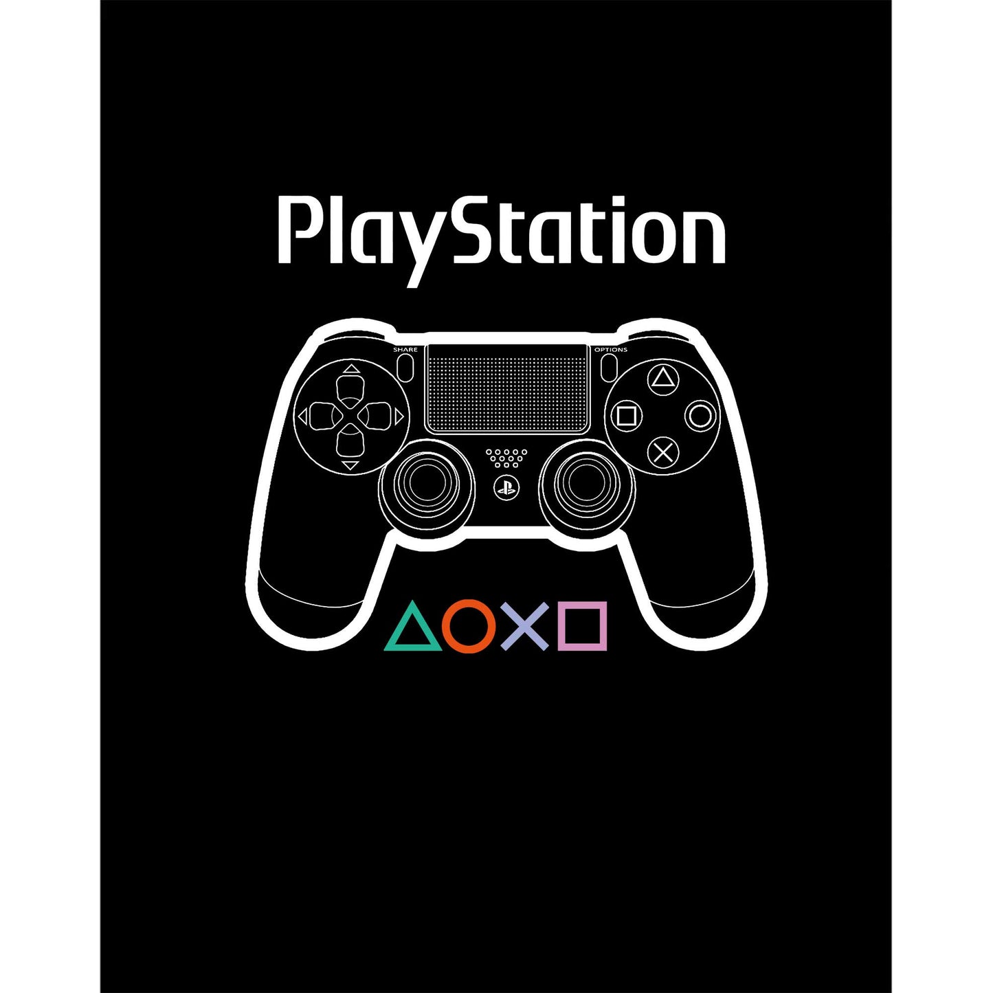 Playstation Gamepad Text Büyük Sırt Patch Yama