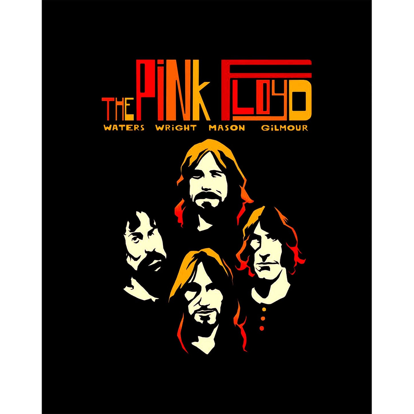 Pink Floyd Grup Silüet Büyük Sırt Patch Yama