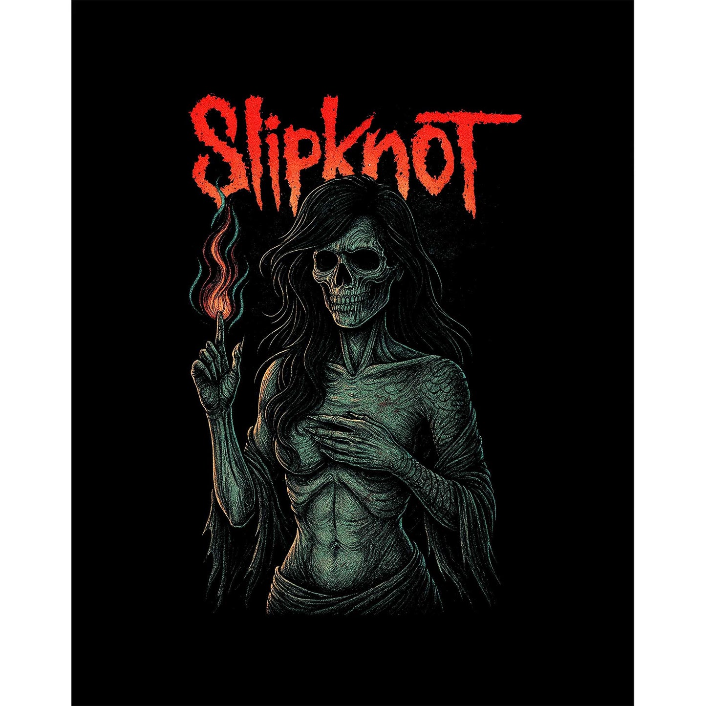 Slipknot Female Skeleton Hot Büyük Sırt Patch Yama