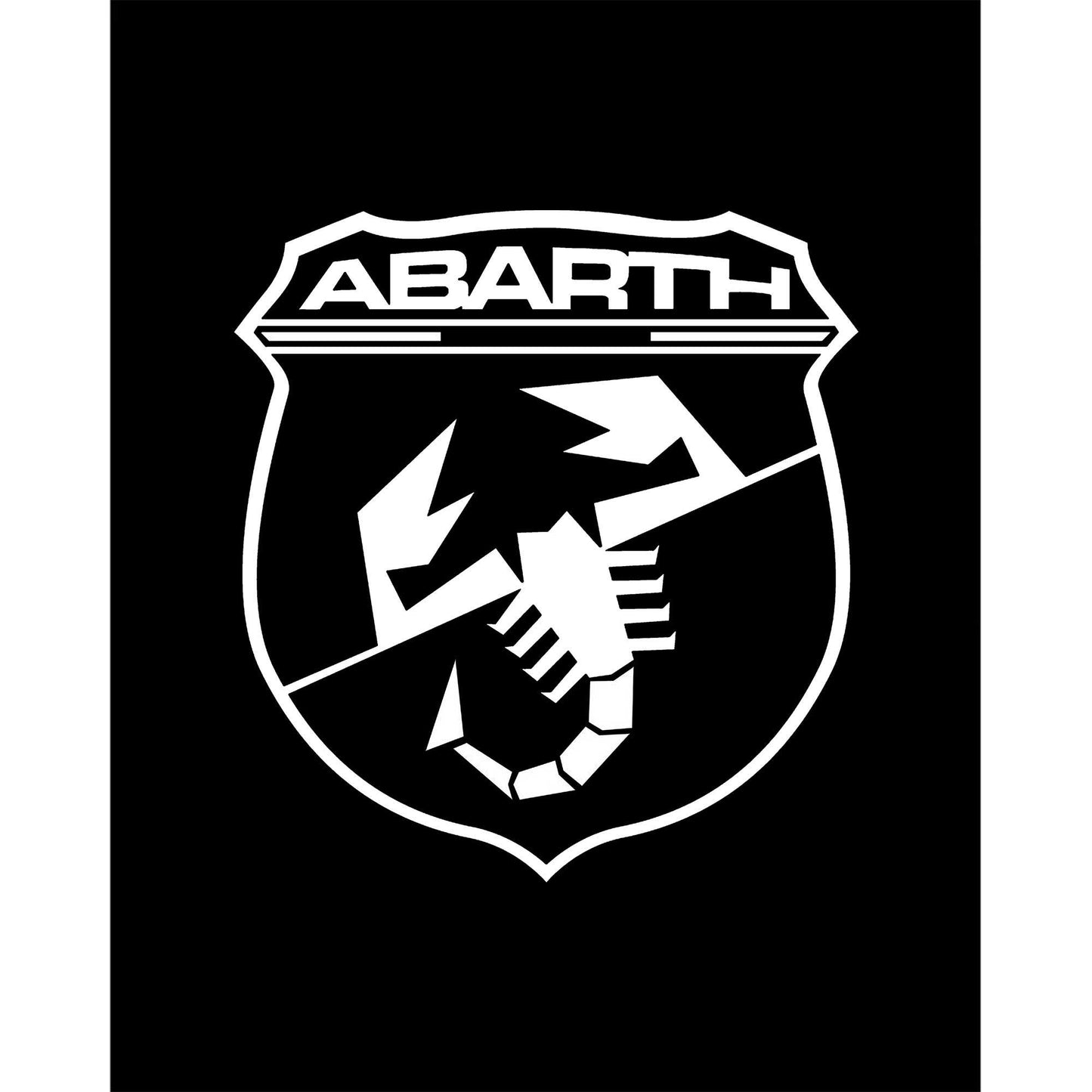 Abarth White Logo Büyük Sırt Patch Yama