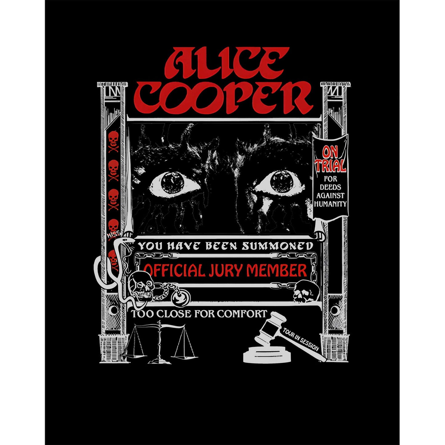 Alice Cooper Too Close For Comfort Eyes Büyük Sırt Patch Yama