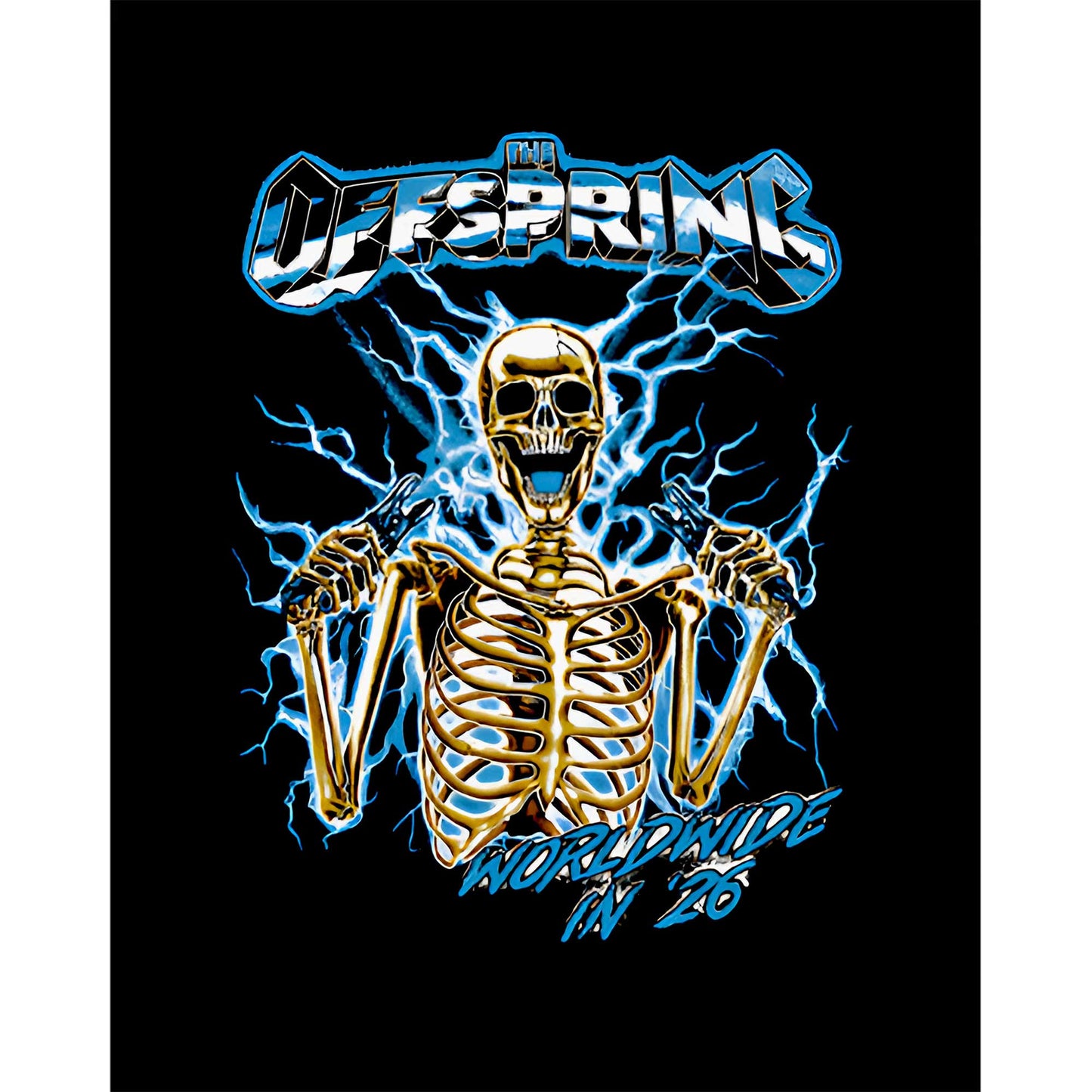 The Offspring Worldwide In '26 Skull Büyük Sırt Patch Yama
