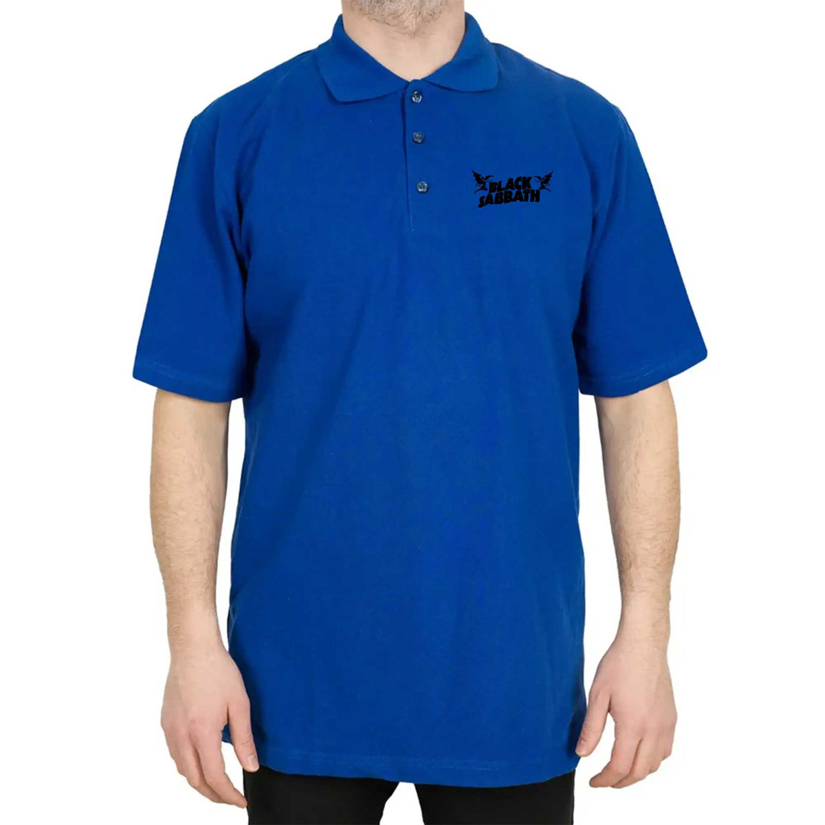 Black Sabbath Logo Polo Yaka Renkli Tişört