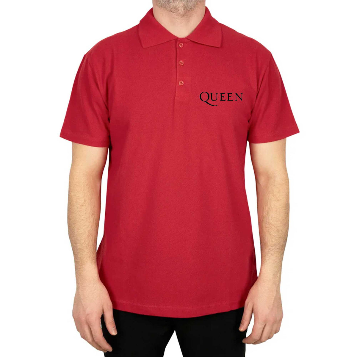 Queen Logo Polo Yaka Renkli Tişört