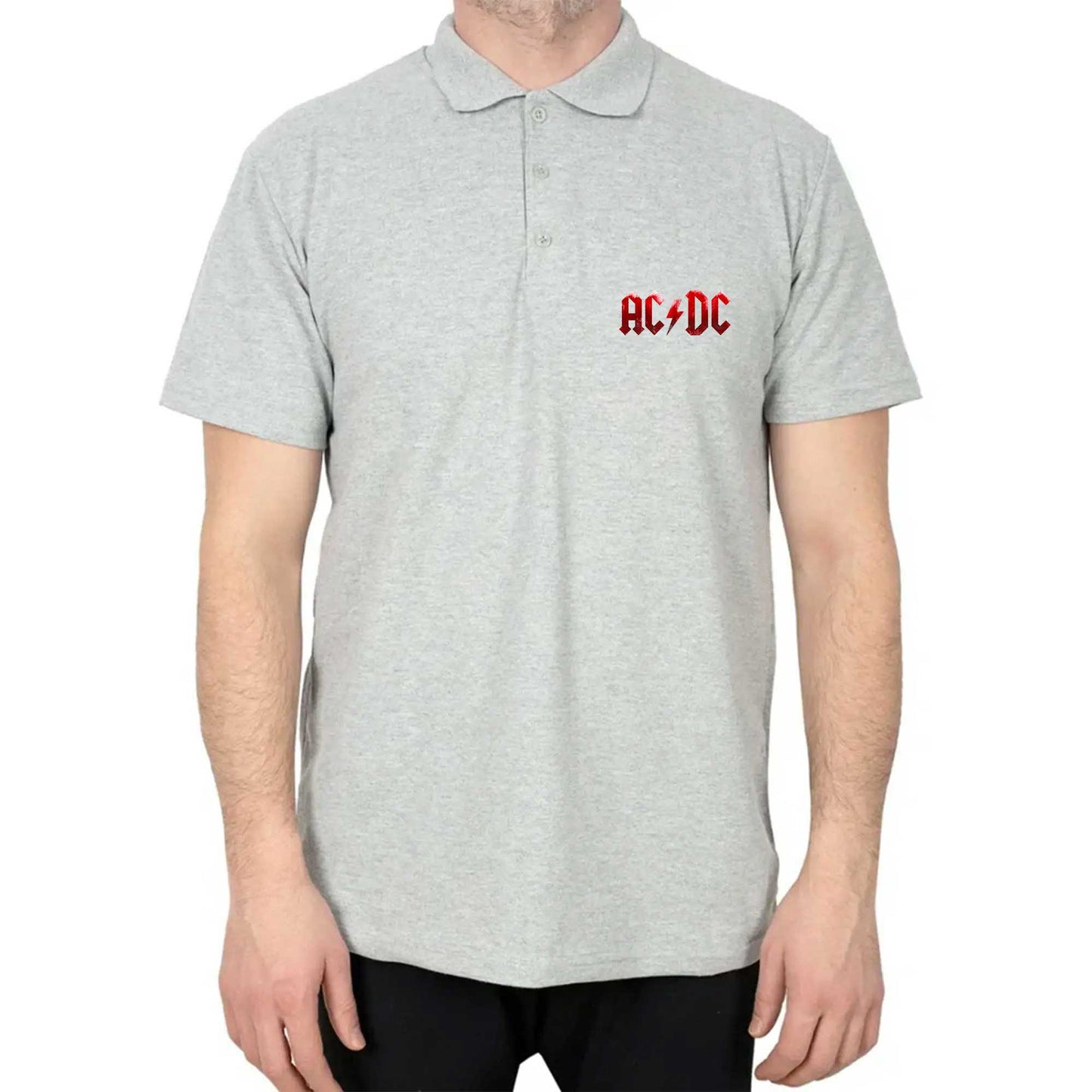 AC DC Distort Polo Yaka Renkli Tişört