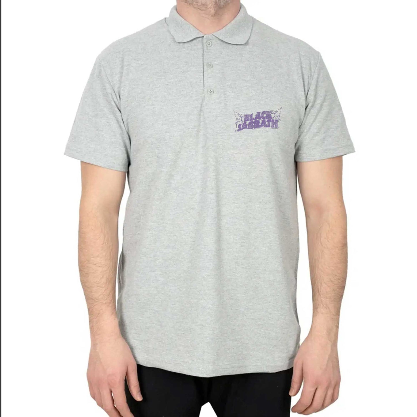 Black Sabbath Logo Polo Yaka Renkli Tişört
