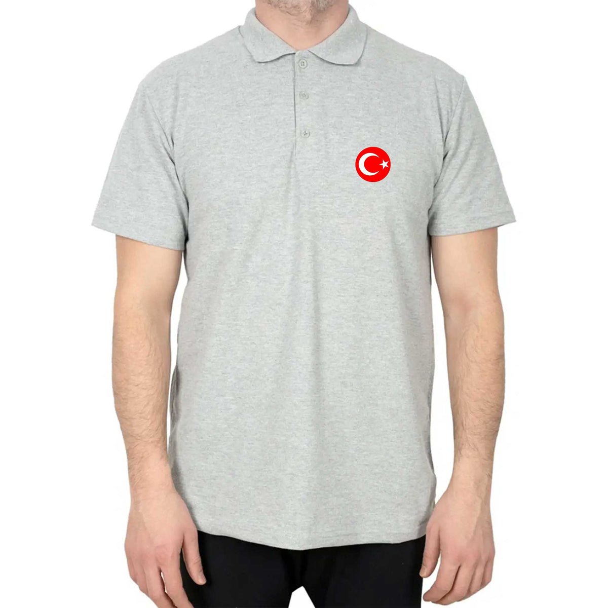 Ay Yıldız Polo Yaka Renkli Tişört