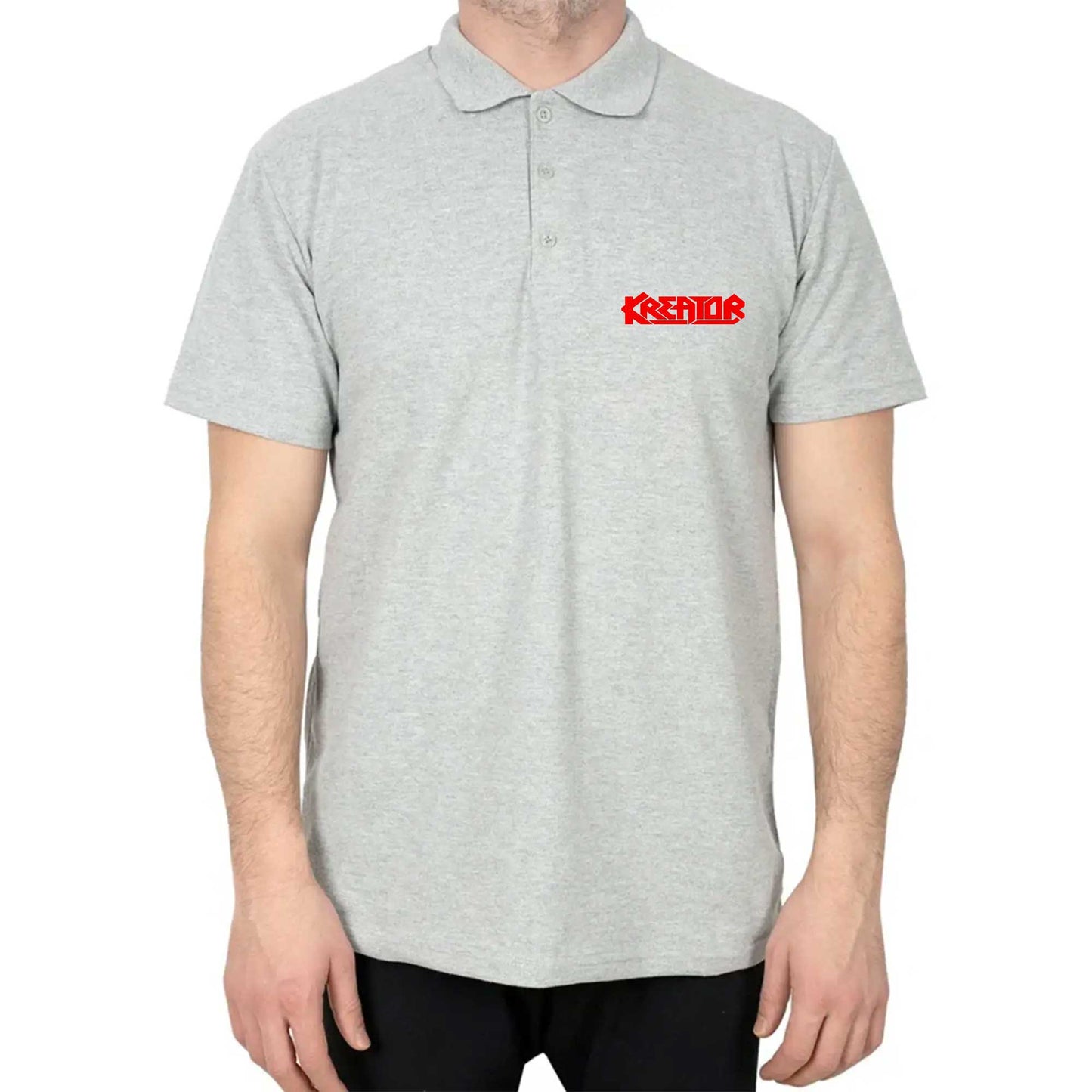 Kreator Logo Red Polo Yaka Renkli Tişört