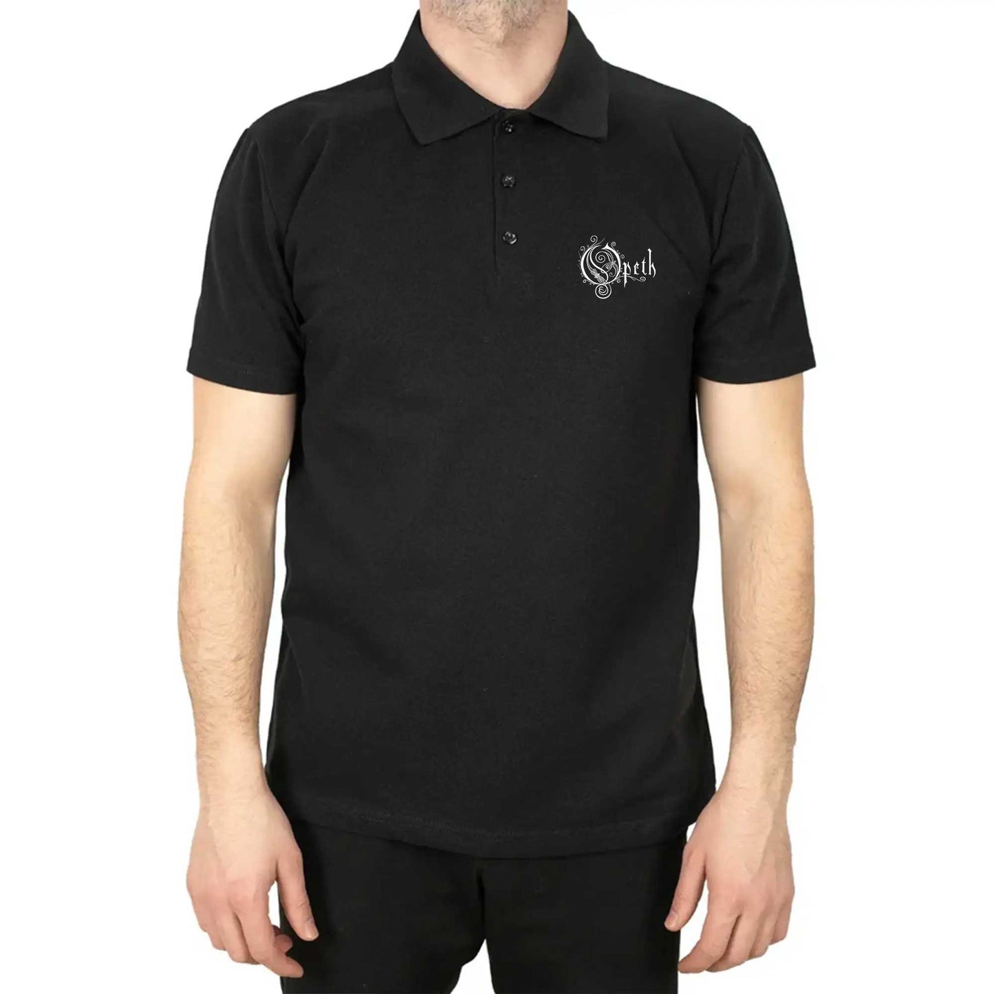 Opeth Logo White Polo Yaka Renkli Tişört