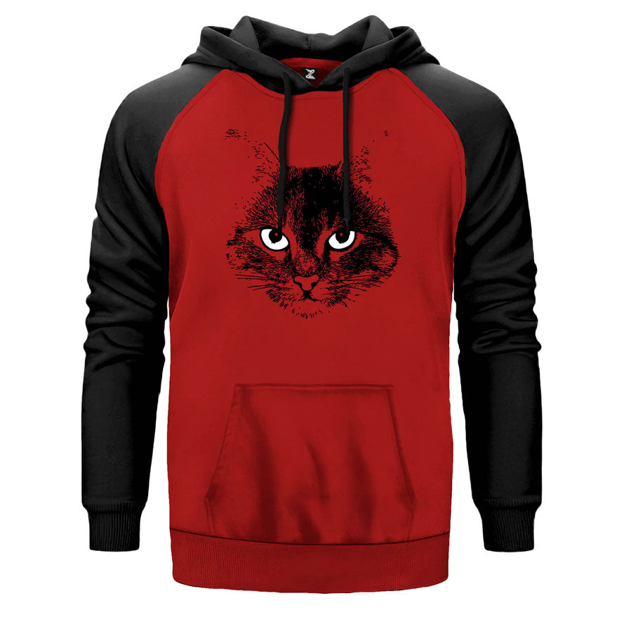 Tekir Kedi Çift Renk Reglan Kol Sweatshirt