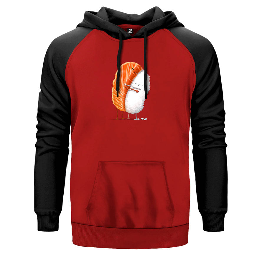 Sushi Love Çift Renk Reglan Kol Sweatshirt