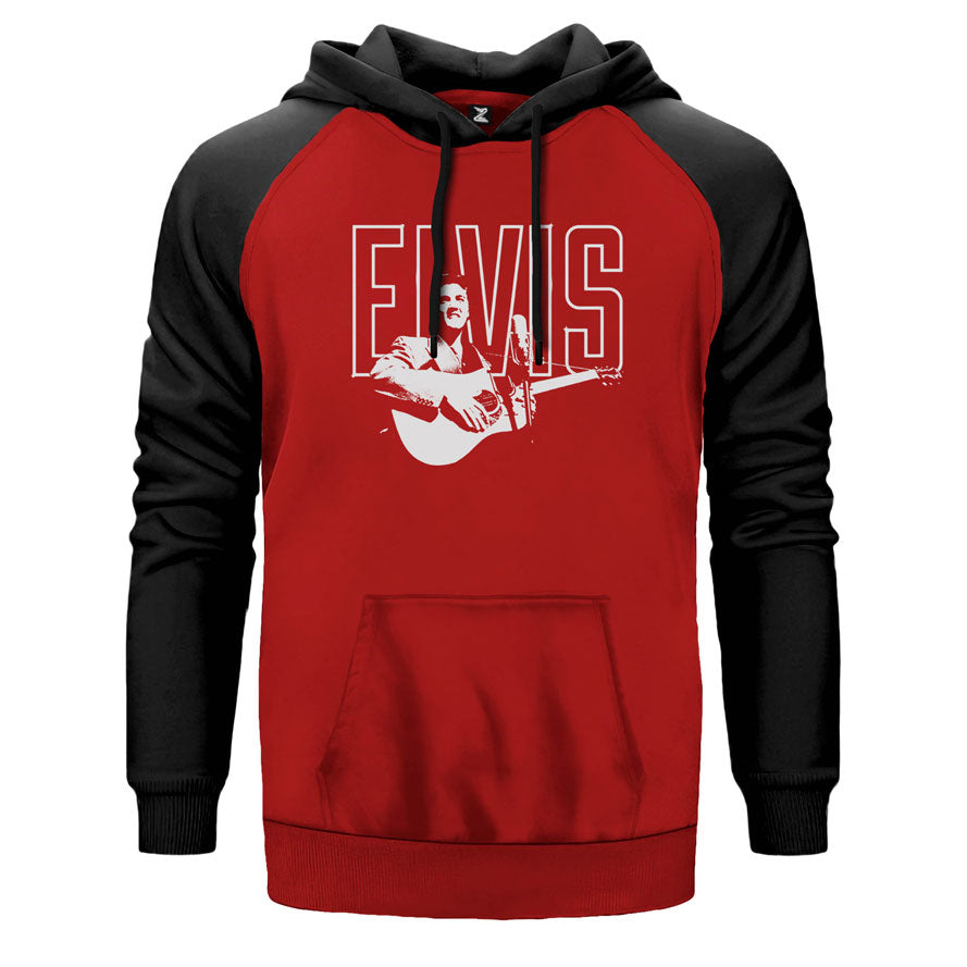 Elvis Presley Guitar Çift Renk Reglan Kol Sweatshirt