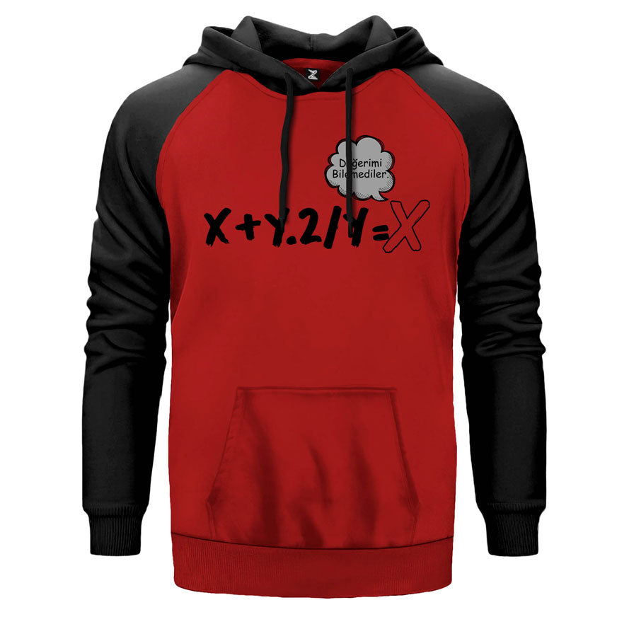 Değerimi Bilemediler Çift Renk Reglan Kol Sweatshirt