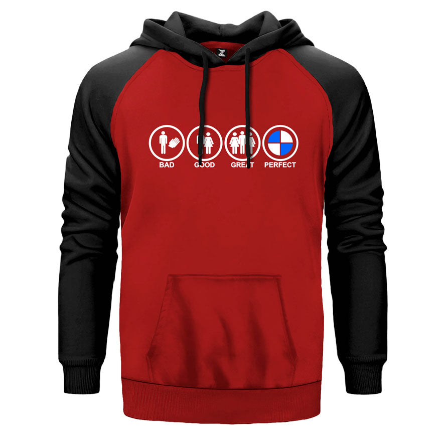 Bad Good Gread Perfect Çift Renk Reglan Kol Sweatshirt