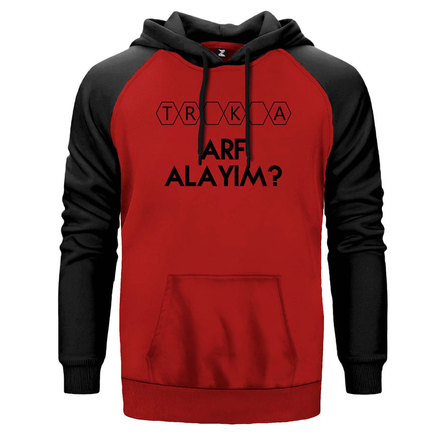 Arf Alayım Çift Renk Reglan Kol Sweatshirt