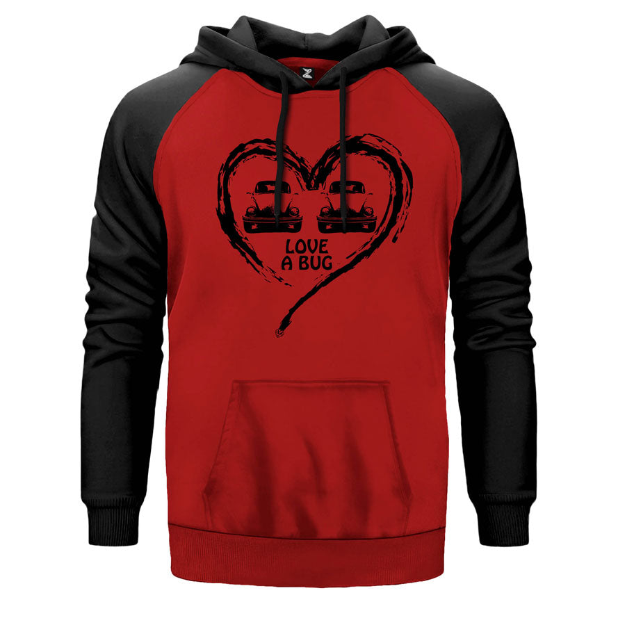 Love A Bug Çift Renk Reglan Kol Sweatshirt
