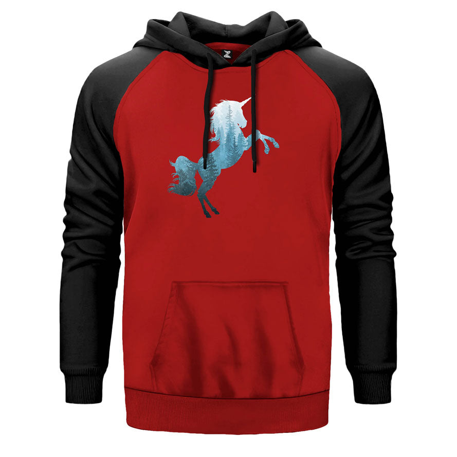 Unicorn Orman Çift Renk Reglan Kol Sweatshirt