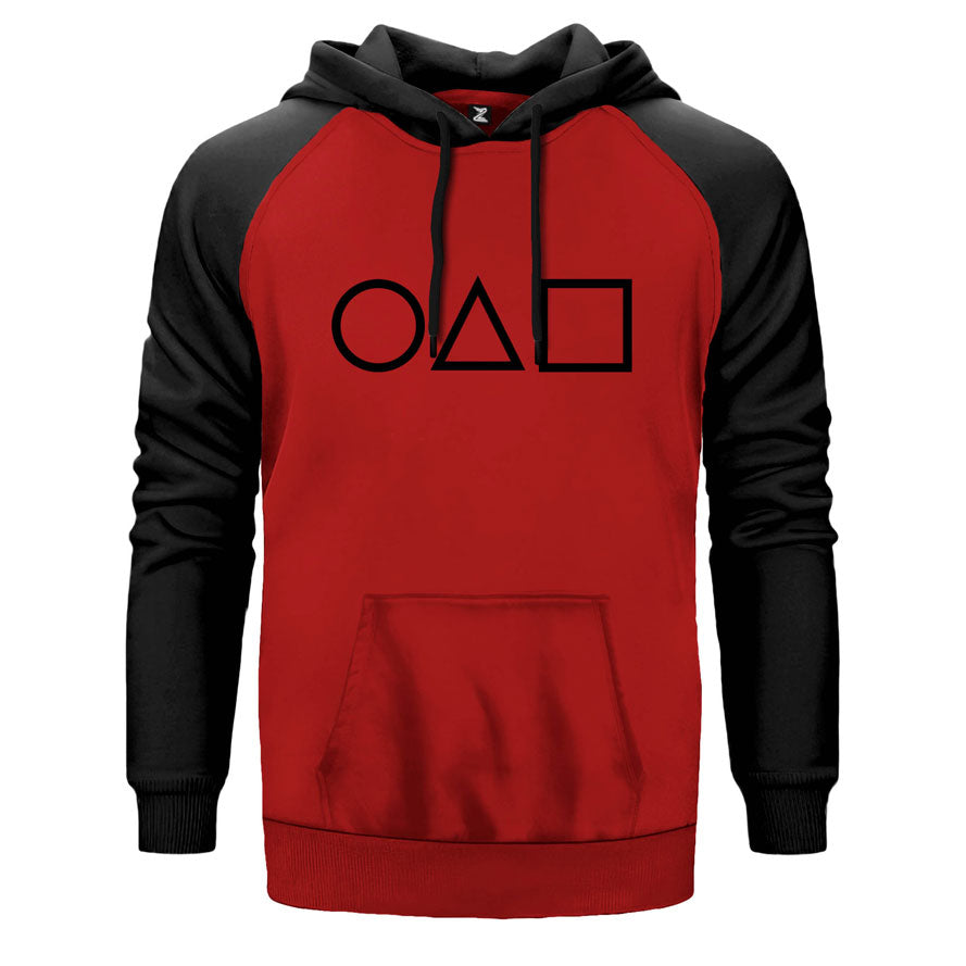 Squid Game Symbol Çift Renk Reglan Kol Sweatshirt