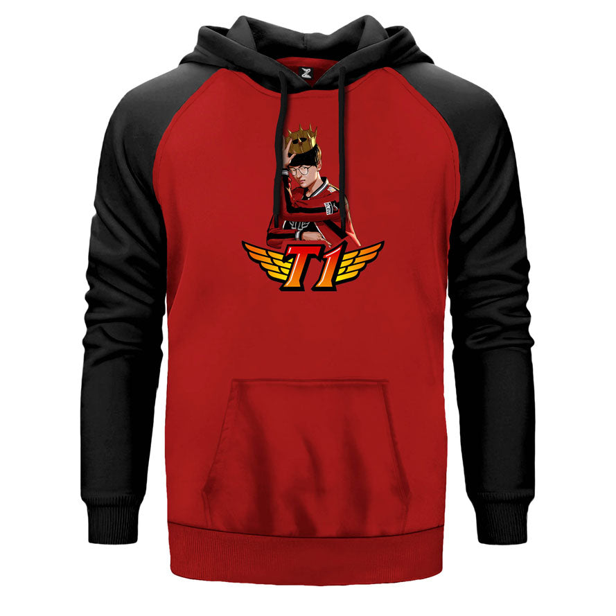 SKT T1 Faker Çift Renk Reglan Kol Sweatshirt