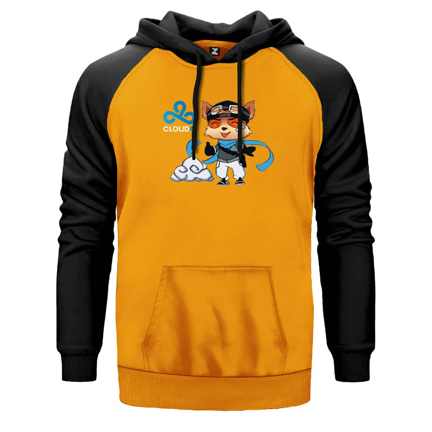 Cloud 9 Teemo Çift Renk Reglan Kol Sweatshirt