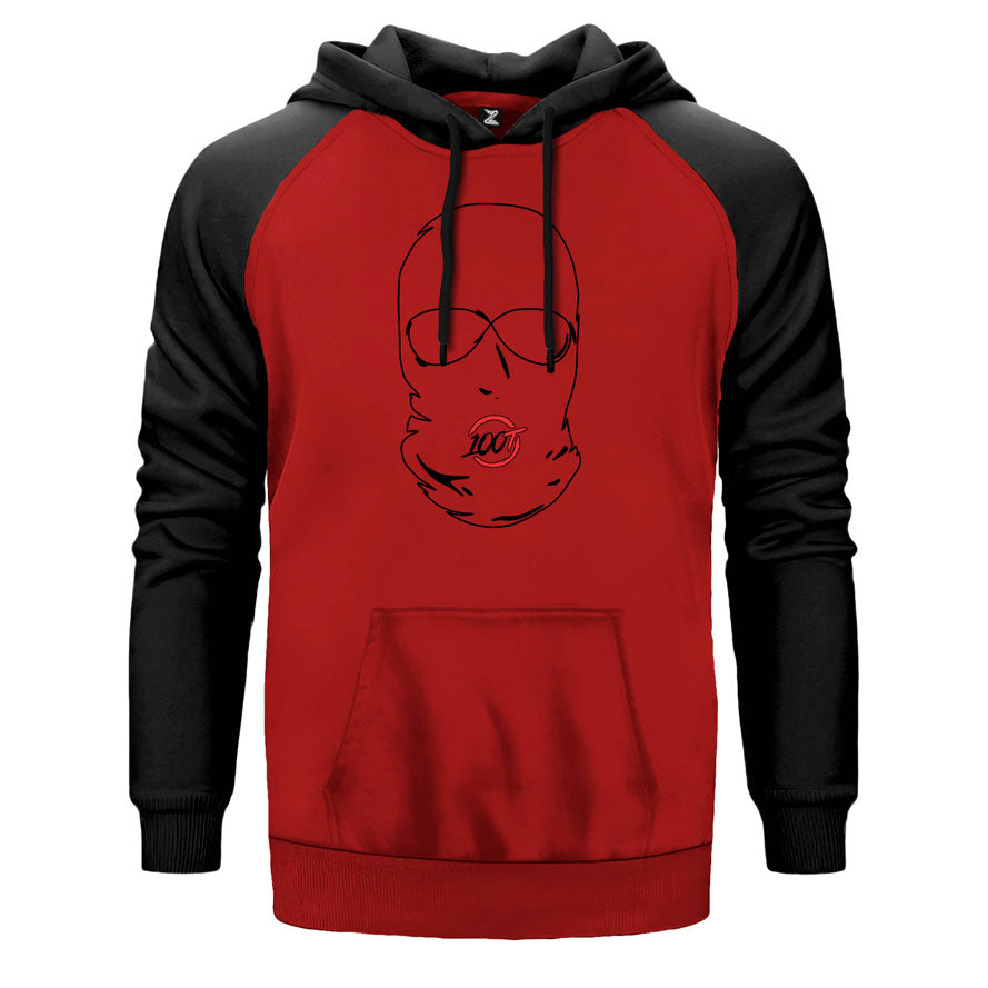 100 Thieves Mask Çift Renk Reglan Kol Sweatshirt