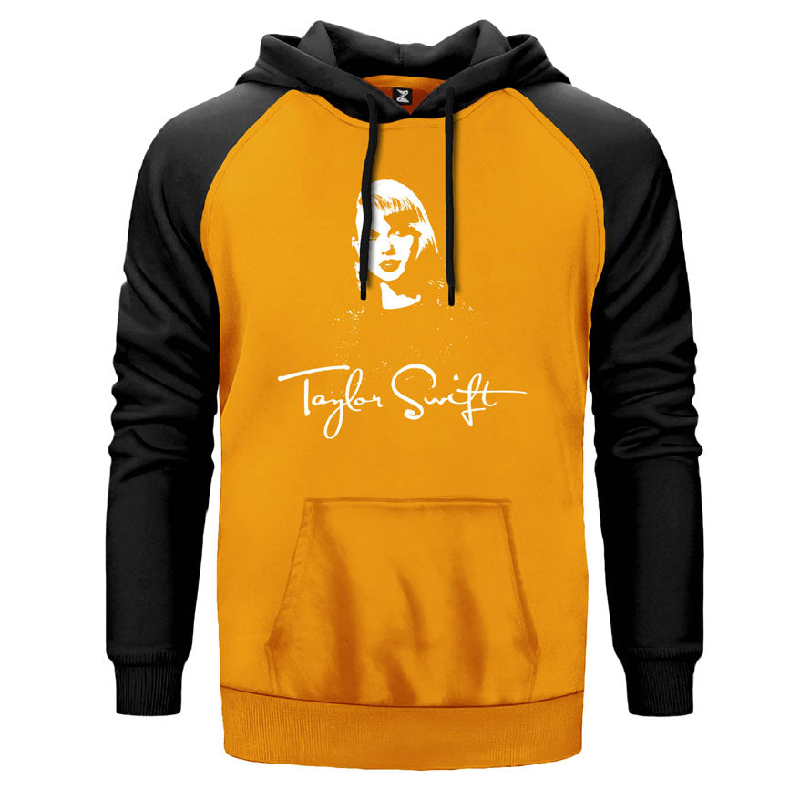 Taylor Swift Silhouette Çift Renk Reglan Kol Sweatshirt