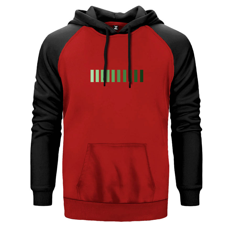 Green Scales Çift Renk Reglan Kol Sweatshirt