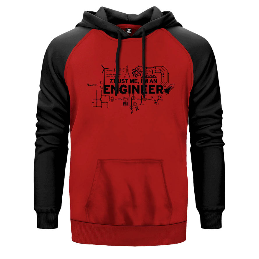 Mühendis Trust Me Çift Renk Reglan Kol Sweatshirt